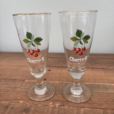 Vintage Cherry B Promotional 1960s Glass Retro Home Bar - Set of 2 A3