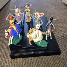 Vintage Timpo Mounted Medieval English Crusader Knights X 6