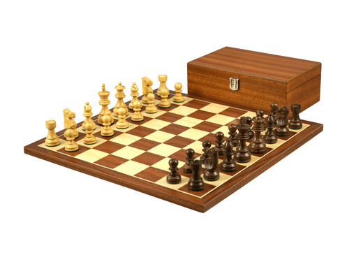 Mahogany chess set inch - mahogany,