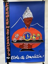Original old Ski School poster