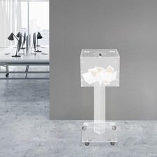 Floor Standing Donation Box with Wheels Suggestion Box with Lock and Key