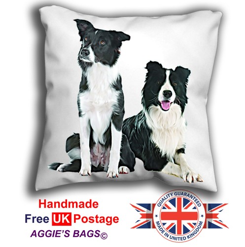 Border collie cushion design - border,