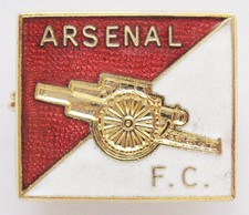 ARSENAL - Superb Vintage Square Style Enamel Football Pin Badge By Coffer