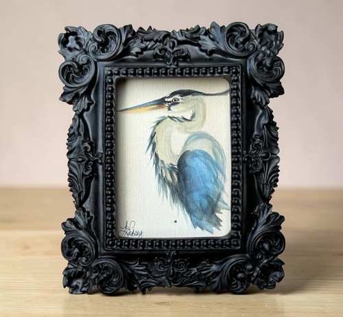 Great blue heron - blue, •