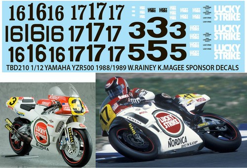 Decals for yamaha - 1/12, yzr500