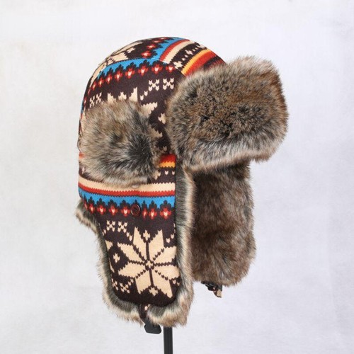 Men warm faux fur trapper - warm,