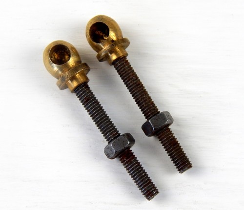 Pair vintage threaded fixing - pair,