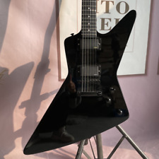 Explorer Black Electric Guitar James Hetfield Snakebyte HH Pickups Fixed Bridge