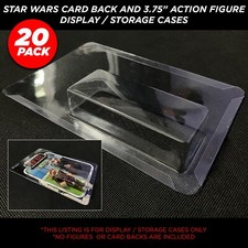 Star Wars - Action Figure Card Back Display / Storage Blister Cases - 20 Pack