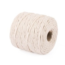 29 Colours BRAIDED 3mm Macrame Cotton Cord String Rope Craft Jewellery Rustic
