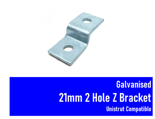 Galvanised hole bracket - galvanised, 2