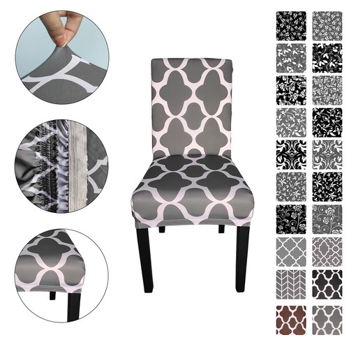 Printed stretch dining chair - dining,