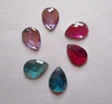 13*18 mm TEARDROP Flatback Rhinestones Sew On /Glue on Crystals Various Colours