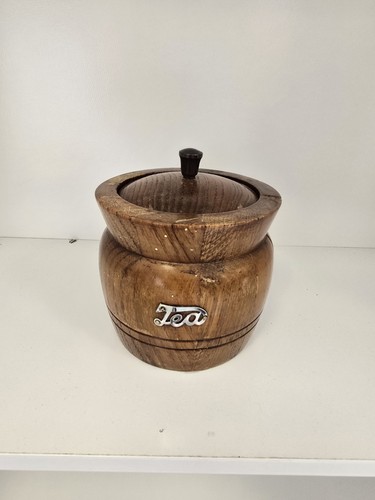 Vintage wooden tea - wooden, caddy
