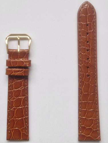 Crocodile calf leather watch - calf,