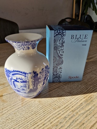 Spode blue italian vase - blue,