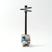 Sangenshi Kikuoka Shamisen Kojami Sansen Nami Ukiyoe Fuji & Great Wave 2/3 scal