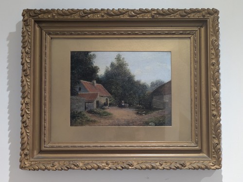 Antique victorian oil painting - antique,