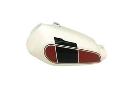 Yamaha Xt 250 3Y3 4Y1  1980-1990 Red & White Painted Steel Petrol Fuel Tank