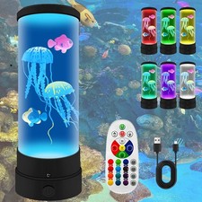 Cool Jellyfish Tank Aquarium Lamp LED Night Mood Light USB Jellyfish Lava Lamp