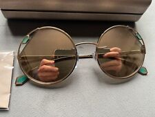 Bvlgari Serpenteyes BV6159 21014/4Z Womens Round Gold Mirrored Metal Sunglasses