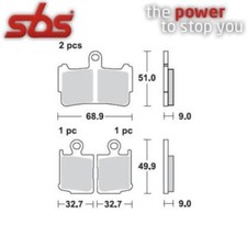 PAIR OF BRAKE PADS SBS 869 SP
