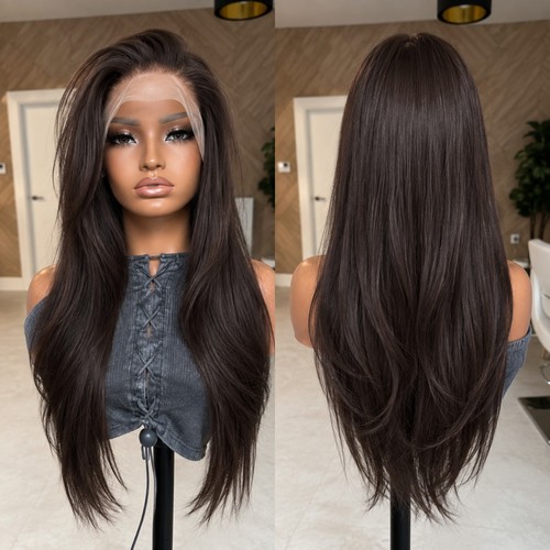 Darkest brown long straight - darkest,