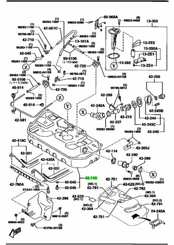 Oem mazda fuel tank - tank, rx-7