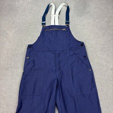 VTG French Dungarees Adult 36x32 Blue Bib Overalls Workwear Chore Carpenter Men