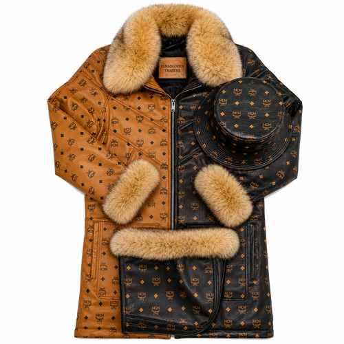 Men mcm fur hood leather - men's,