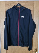 Mens Helly Hansen Dark Grey hydropower series Hooded Coat jacket Size Large 