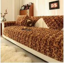 Thick imitation fur plush sofa - thick,