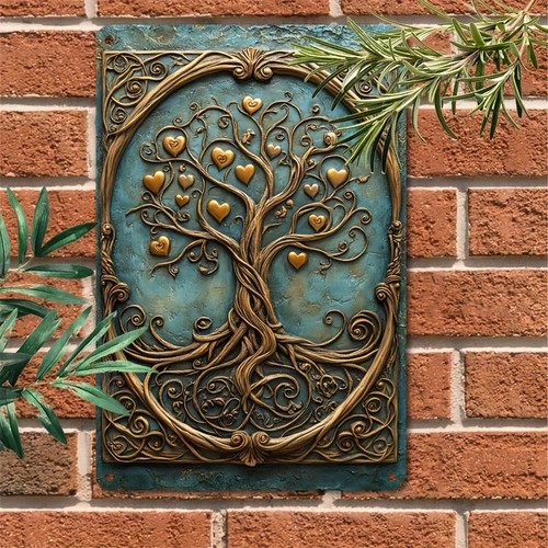 Gold hearts tree life - tree, of