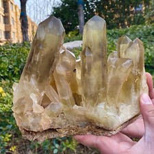Healing yellow Crystal Cluster - Reiki Energy Stone - 10.2LB