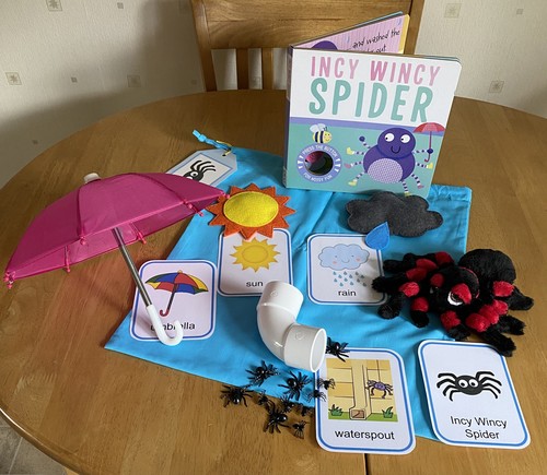 Incy wincy spider story - wincy, sack