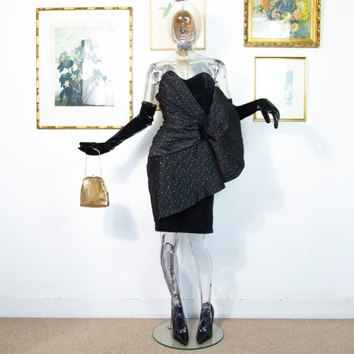 Vintage 80s black velvet - vintage,