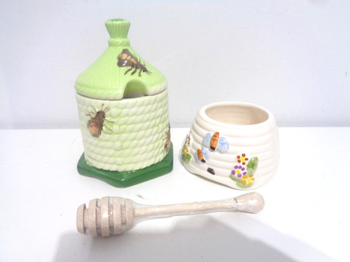 Pair vintage beehive honey - pair,