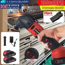 6 Speeds 21V Oscillating Multi Tool Cordless Sander Scraper Saw With 20x Blades