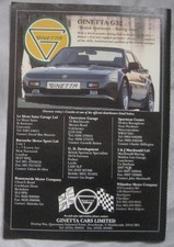 1990 Ginetta G32 Original advert