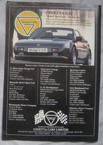 1990 ginetta g32 original - ginetta,
