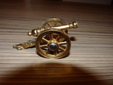 Small Brass Cannon On Wheels