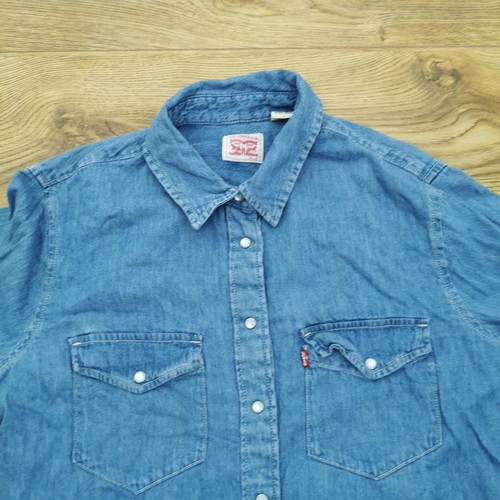 Levi shirt mens medium blue - mens,