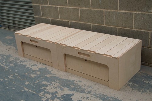 Sliding camper van bed - bed, /