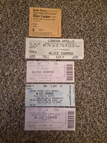 Alice cooper concert tickets - concert, x