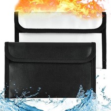 Fireproof Document Bag 1000°C Portable Enhanced Security Reliable Zipper 2 Pack