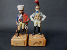 Pair Of Vintage Model  Lead Soldiers  Carabinier 1812- Chasseurs D Cheval 1804
