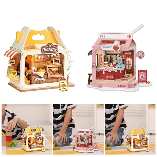 Diy miniature doll house with - miniature,