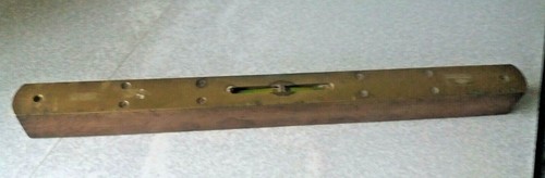 Long vintage brass wooden - , w