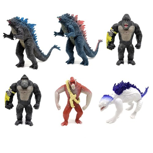 6pcs godzilla king - godzilla, kong