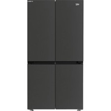 Beko GN446224VPZ 91cm Frost Free American Fridge Freezer Black Steel E Rated